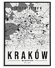 plakaty Plakat miasto POLSKA - KRAKÓW 3 obraz MAPA