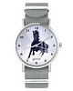 zegarki unisex Zegarek - Czarny koń cyfry - szary, nylonowy