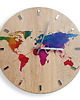 zegary Zegar  DĄB World Mapa Świata Czarna 33,5cm