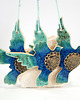 ozdoby choinkowe Duże ptaki w locie - turkusowe dekoracje choinkowe