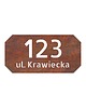 napisy dekoracyjne i tabliczki Numer domu tablica adresowa stal corten efekt rdzy