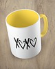 kubki Kolorowy kubek z hasłem XOXO nr 03 - mix kolorów