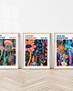 plakaty ZESTAW 3 plakatów Yayoi Kusama abstrakcja kwiaty