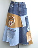 spódnice midi Spódnica jeans z tygrysem r.46/48