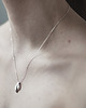 wisiory BLOW double  / glossy and satin silver necklace