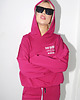 bluza z kapturem damska Bluza Oversize  z naszywką