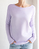 bluza bez kaptura damska Gruby Wąski rękaw Jasnofioletowy