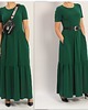 sukienki maxi damskie SUKIENKA ZIELONA MAXI BOHO FALBANY r 34-54