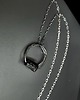 srebrne naszyjniki Naszyjnik Pierścionek z łańcuszkiem BLACK amulet