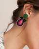 kolczyki soutache Kolczyki sutasz kolorowe zielony różowy