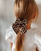 dziewczynka - inne Gumka jedwabna z kokardą MINI scrunchie sawanna
