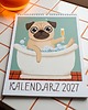 kalendarze i plannery Kalendarz 2027  ilustrowany mopsik