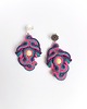 kolczyki soutache Kolczyki sutasz - drewniany koralik kolorowe