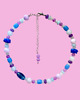 chokery Naszyjnik purple and blue