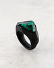 pierścionek z żywicy Pierścionek z malachitem