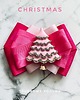 broszki Modowa Brosza z Choinką  Pudrowy róż   Mikołajki Święta