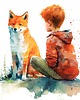 grafiki i ilustracje Mały Książa, grafika, akwarela