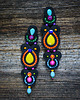 kolczyki soutache Długie etniczne kolczyki soutache