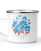 kubki Kubek metalowy blue flowers