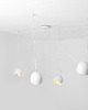 lampy wiszące Lampa wisząca pająk Popo 6 biała