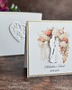 zaproszenia i kartki na ślub Personalizowana kartka ślubna w pudełku z kopertą, W38E