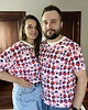 t-shirt damskie T- shirt Damski oversize -truskawki na ecru