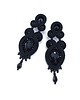 kolczyki soutache Lady kolczyki sutasz czarne wieczorowe lekkie z kryształkami