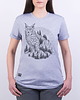 t-shirt damskie Koszulka damska RYŚ jasnoszara -