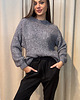 swetry damskie  Sweter boucle Grigio