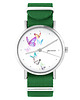 zegarki damskie Zegarek - Motyle - zielony, nylonowy