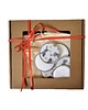 woreczki wielorazowe Box prezentowy DLA NIEJ zero waste SZARE KOTY