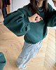 bluza bez kaptura damska Bluza Enjoyable energy emerald