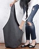 torby XXL Short Boogi Bag grafitowa / torebka hobo / boho