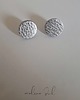 kolczyki - inne MINI GAJA urocze  kolczyki male kola ze skory naturalnej srebrne