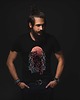 t-shirty męskie Koszulka organiczna z nadrukiem Sowa ciemności