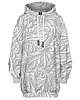 bluza z kapturem damska Bluza Oversize Tunika DR.CROW White Paisley