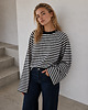 bluzki z długim rękawem damskie Longsleeve Chillout stripes black