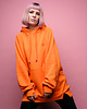 bluza z kapturem damska Bluza SUMO pomarańczowa / oversize hoodie