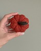 dodatki - różne Dynia ozdobna handmade, rozmiar S, kolor ciemnopomarańczowy - 1 szt.