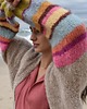 swetry damskie  Sweter Rainbow sleeve spring