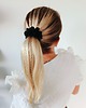 gumki do włosów Gumka jedwabna, scrunchie, frotka black orchid MIDI