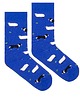 skarpetki męskie Skarpetki niebieskie owce z border coli kolorowe skarpetki we wzory Kabak