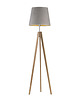 lampy podłogowe Drewniana lampa podłogowa do salonu na 3 nogach ARUBA VELUR