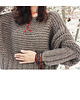 swetry damskie  Brązowy sweter handmade moher z wełną