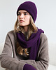 szale damskie Szalik Merino&cashmere śliwkowy