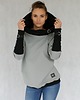bluza bez kaptura damska Bluza z kominem szara