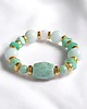 bransoletki z kamieni naturalnych UNIKATOWA bransoletka : amazonit, cytryn, jadeit, złota lawa