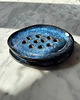 mydelniczki Ceramiczna Mydelniczka Owalna z Odpływem Granatowa Czarna