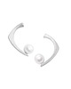 kolczyki srebrne PEARL / satin silver earrings with white pearl