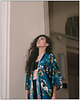 bluzki kimonowe damskie Jedwabne 100% kimono w kwiaty, Haori